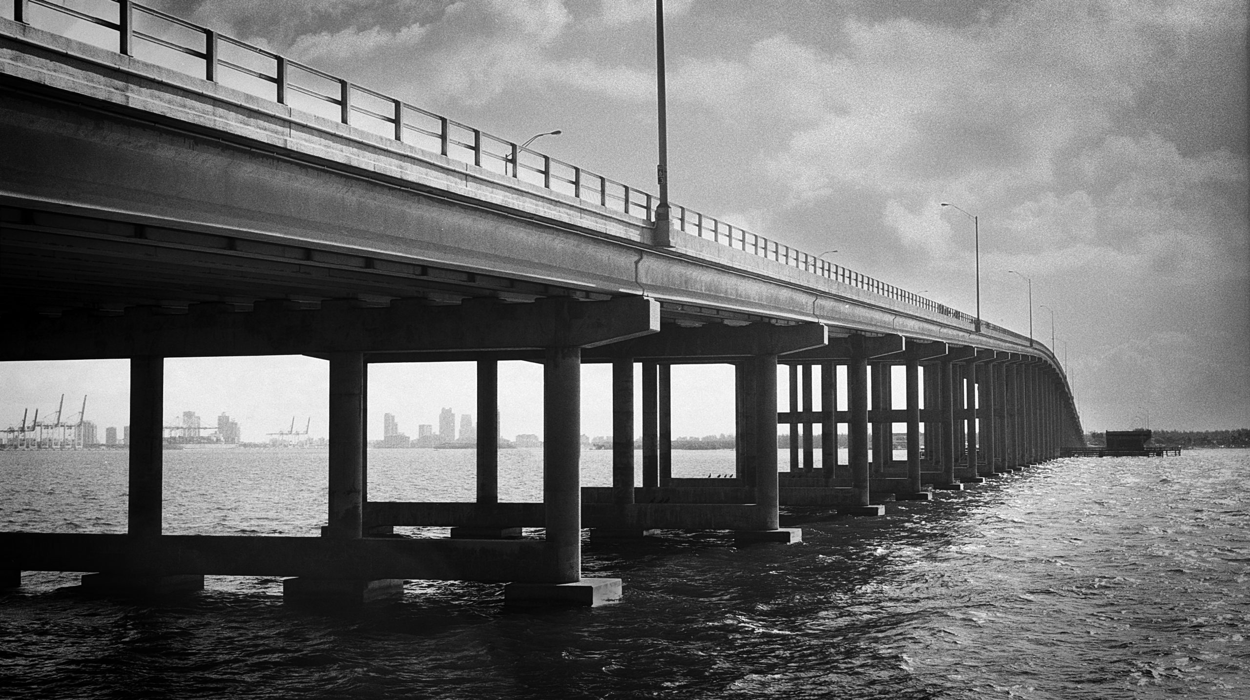 Rickenbacher Causeway bridge, Miami, FLorida. Captured on Film